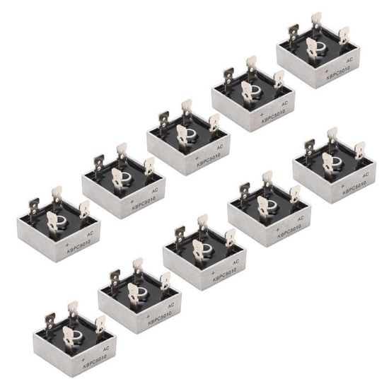 Lot De 10 Diodes Pont Redresseur GBU1510 15A 1000V - Diode Monophasée Verre Passivée, Composant Électronique Fiable Et Robuste