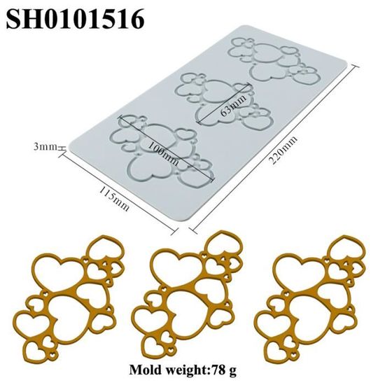 Moule à Gâteau En Dentelle Silicone – Pour Fondant, Cire, Résine – Déco Facile Et Créative
