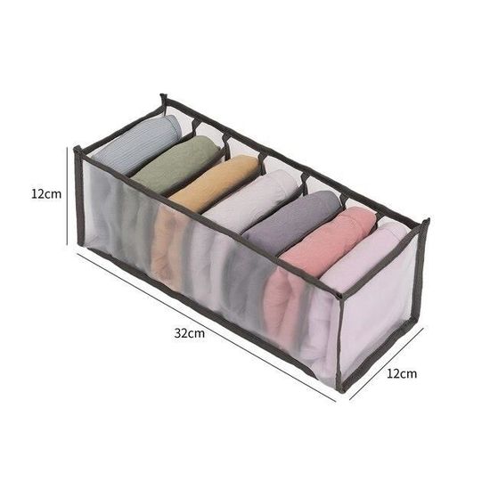 Organiseur De Chaussettes Sous-vêtements Cravates Boîte De Rangement Boîte De Rangement à 7