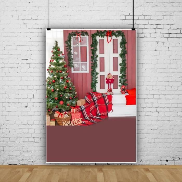 Déco Noël : Fond De Scène Bannière étoiles Scintillantes Rouges – Idéal Fête