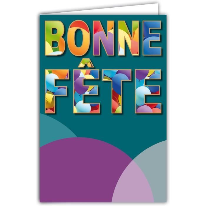 Carte "Bonne Fête" Avec Enveloppe - Luxe - Couleur - Neuf - Origine France - Pour Toute Occasion