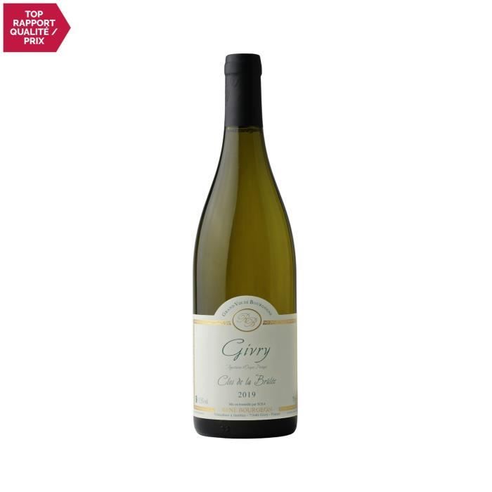 Givry Clos de la Brûlée Blanc 2019 - 75cl - Domaine René Bourgeon - Vin AOC Blanc de Bourgogne - Cépage Chardonnay