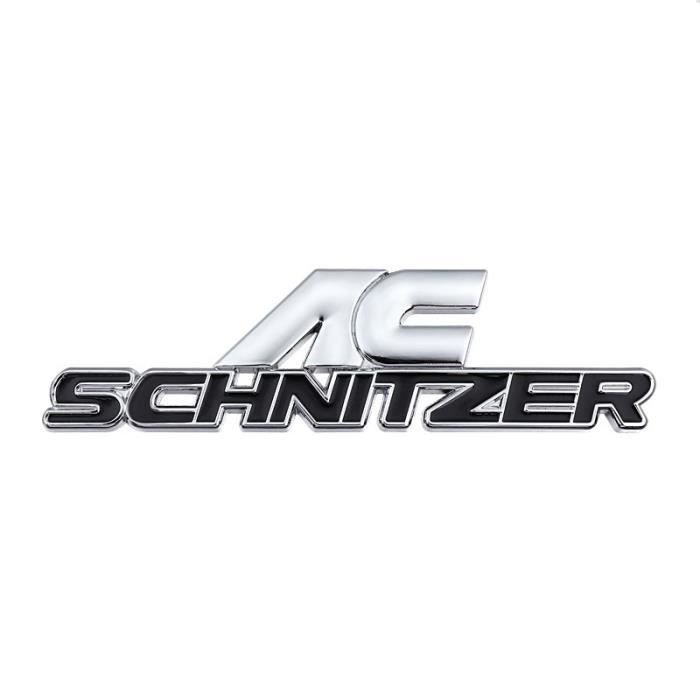 Logo lettre autocollant AC SCHNITZER BMW noir métaux de voiture latérale emblème arrière coffre sigle insigne vèhicule décoration