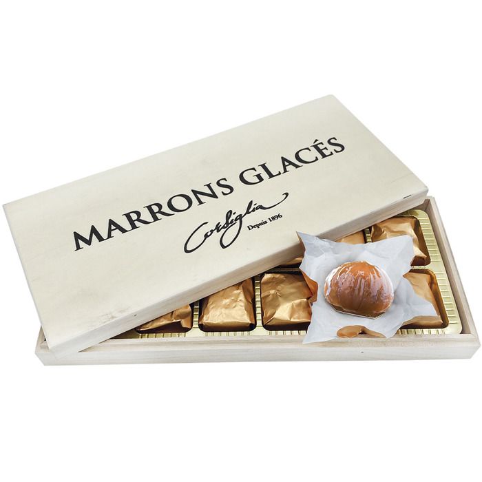 Corsiglia Marrons Glacés 12 Pièces Turin 240gr Coffret Bois