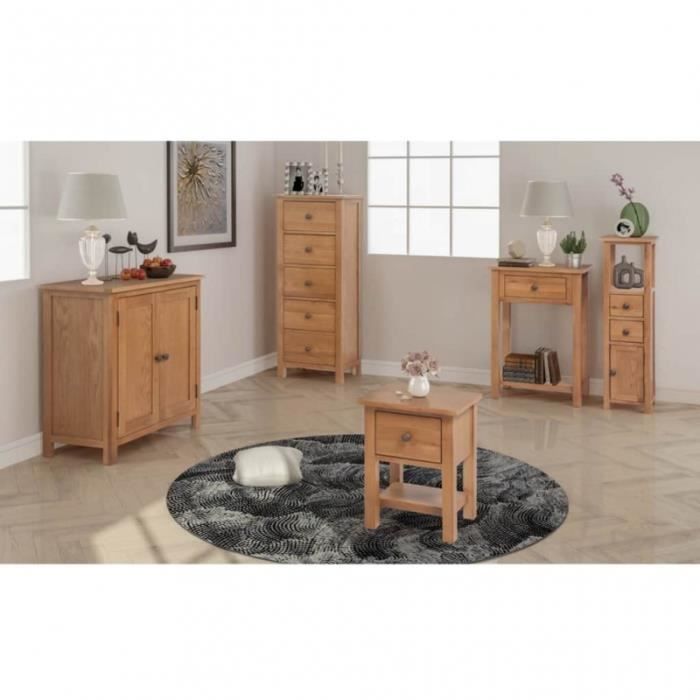 Ensemble de 5 meubles de salon en bois de chêne massif CS2747091