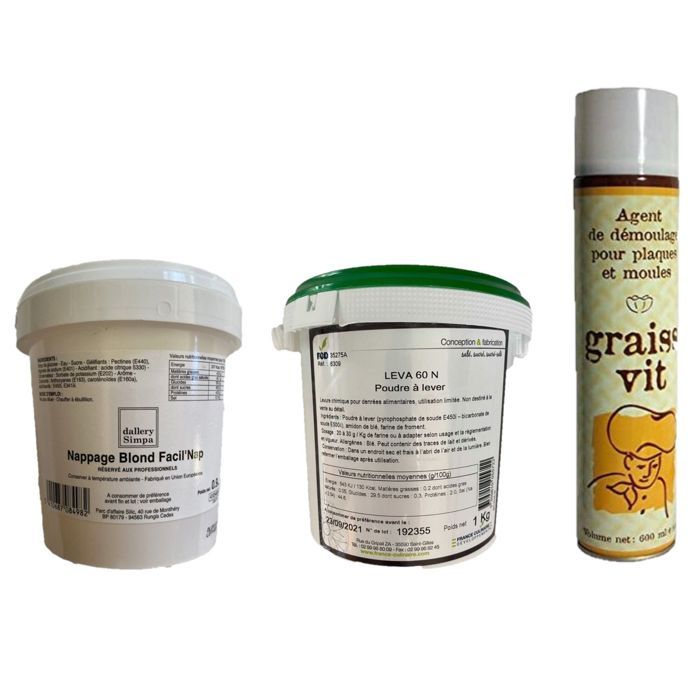 Nappage blond, levure, spray démoulage pro