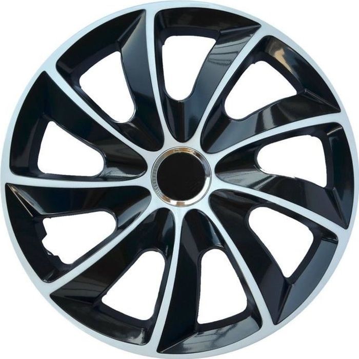 Enjoliveurs 14 pouces lot de 4 NRM STIG extra blanc et noir