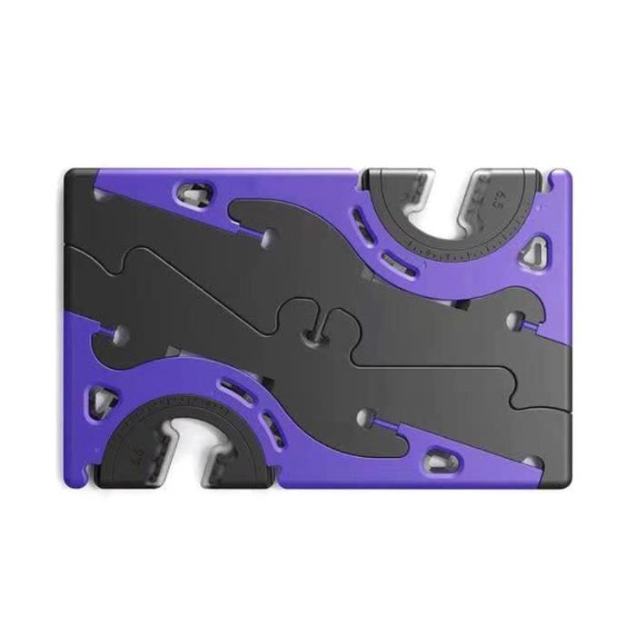 1 PC Portable pliable Support pour téléphone Mobile Type de carte Rotation poche trépied Support - Type Purple