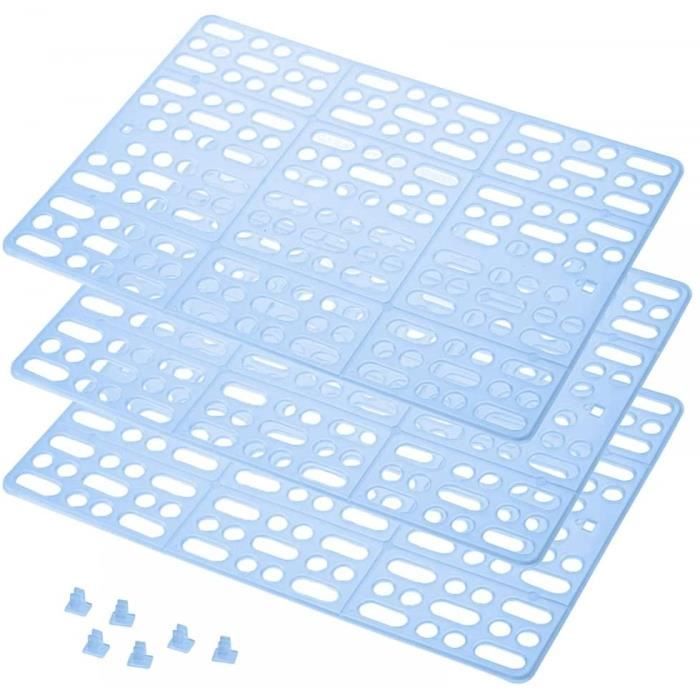 3 Pcs Caillebotis en Plastique pour Cage de LapinCoussin de Pieds de Lapins Tapis de Cage en Plastique Trou de Fuite pour Pet 53