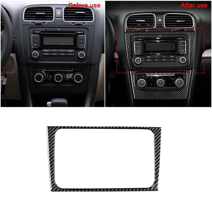 Décoration Véhicule,Pour VW Golf 6 2008 2012 gti R MK6 Scirocco autocollants de voiture style intérieur - Type CD Pannel Cover Trim