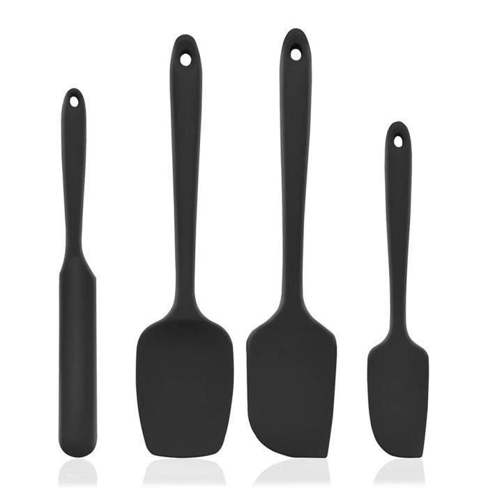 Machine à pâtes manuelle,4 pièces accessoires de cuisine ustensiles de cuisson pâtisserie spatules Silicone crème - Type 4pcs-Black