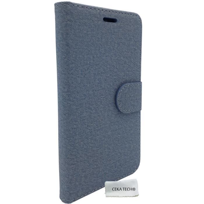Etui Housse Folio Compatible avec Thomson Serea 500 - Couleur Bleu - CEKATECH® Universelle Protection de qualité