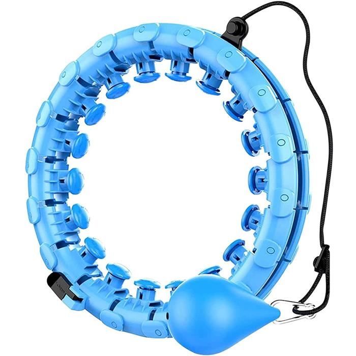 Hula Hoop Smart Weighted Hoola Hoops Réglable 132CM Anneau de Massage à 360 Degrés 24 pièces pour BrûLer Efficacement Les Graisses