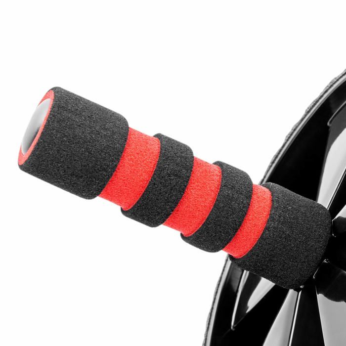 Rouleau abdominaux ABWHEEL-180 roue 15 cm, poignées rembourrées, base coulissante avec tapis - FITFIU Fitness