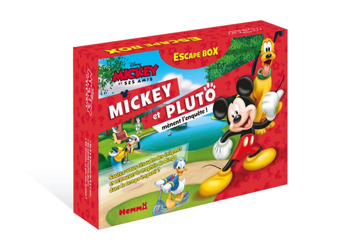 Disney Mickey et ses amis - Escape Box - Mickey et Pluto mènent l'enquête ! - Escape game enfant - Dès 5 ans