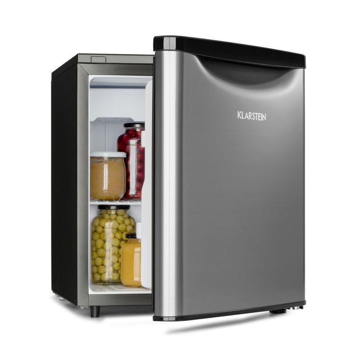 Klarstein Yummy - mini Réfrigérateur 47l : freezer de 3l , 41 db - noir & argent