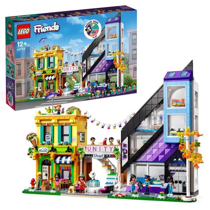 LEGO® Friends 41732 Les Boutiques de Fleurs et de Décoration, Maquette à Construire et Personnaliser