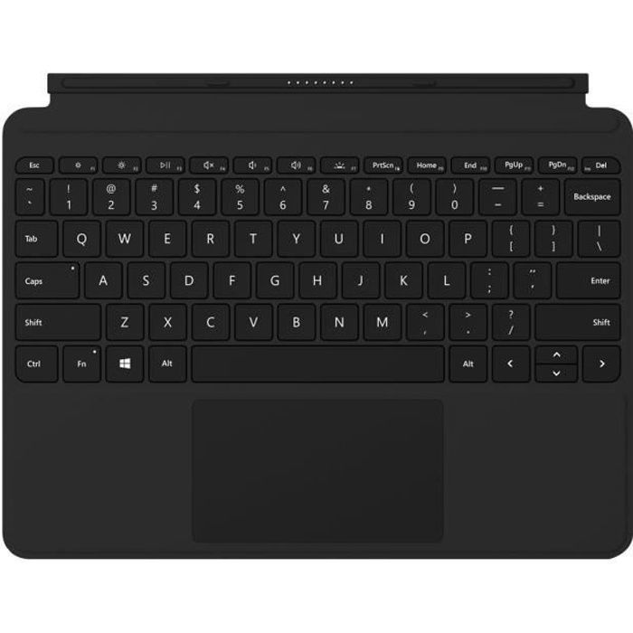 Microsoft Surface Go Type Cover Clavier avec trackpad, accéléromètre rétroéclairé espagnol noir commercial pour Surface Go