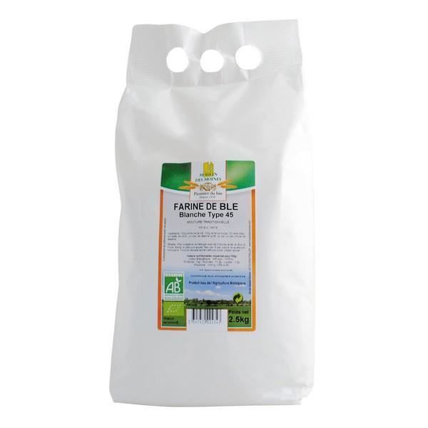 Moulin Des Moines - Farine De Blé Blanche T45 2,5Kg - Unité