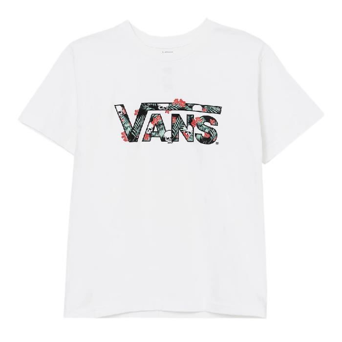 T-shirt Blanc Mixte Vans Invisible Palms