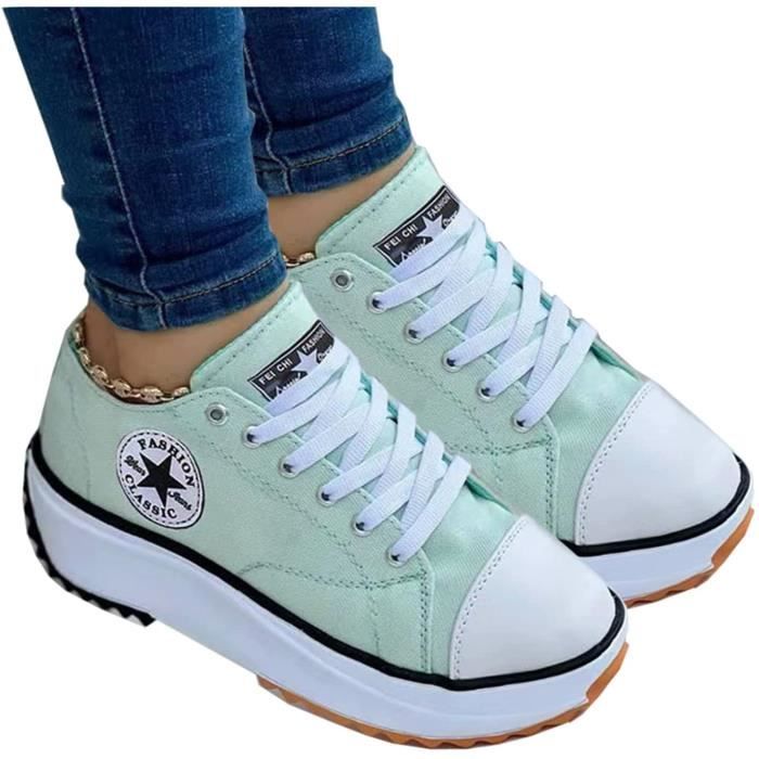 2022 Chaussures en Toile Femmes Mode Formateurs, Womens Trainers, Platform Shoes for Women, Ladies Sneakers