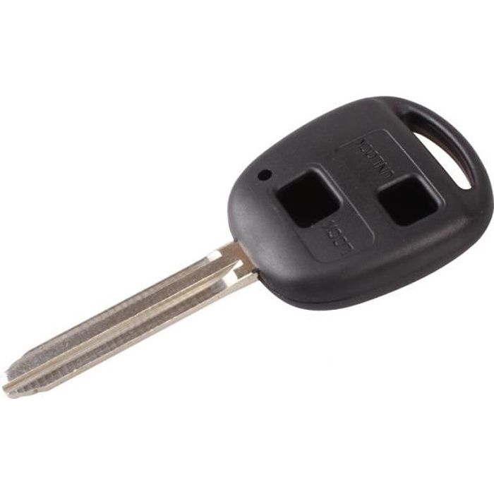 Coque clé pour Toyota Avalon Avensis Camry Corolla Prado RAV4 Yaris - 2 Boutons - Plip télécommande avec Lame Phonillico®