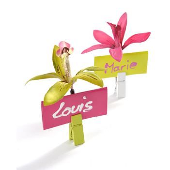 10 Marque Place en carton 3 x 7 cm Fuschia