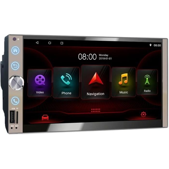 2 Din 7 Pouces Autoradio StéRéO Android 10.0 BT Wifi Navigation GPS Autoradio Unité Principale DAB OBD Lien Miroir