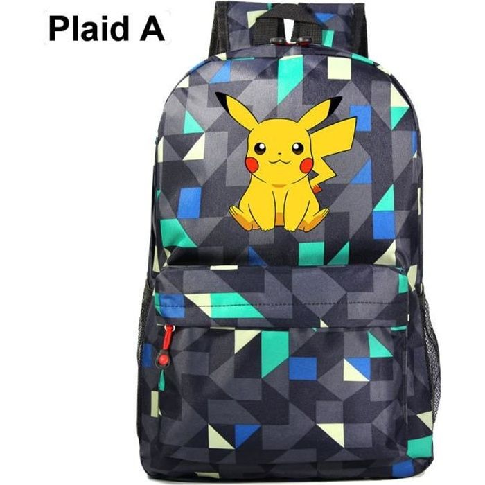 MOBIGARLAN Sac à Dos - Sac d'École cartable étudiant Pokemon Pikachu imprimé pour enfant adolescent modèle 34
