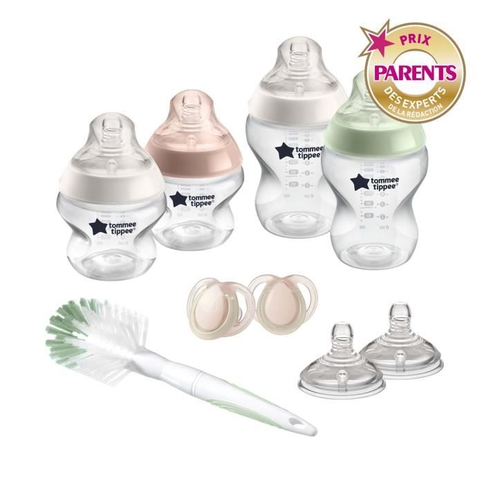 TOMMEE TIPPEE Biberon Kit Naissance Closer to Nature, Transparent