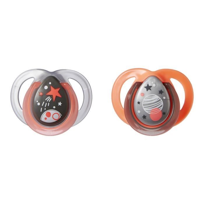 TOMMEE TIPPEE Sucette Night - Lot de 2 - 0 - 6 mois