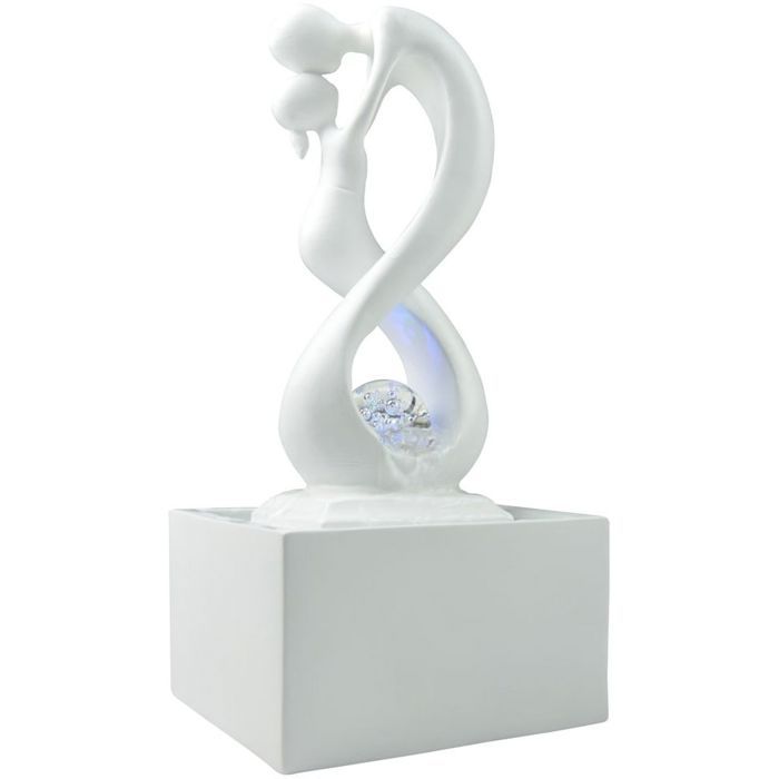 Fontaine d'intérieur design éclairage LED Amor Blanc