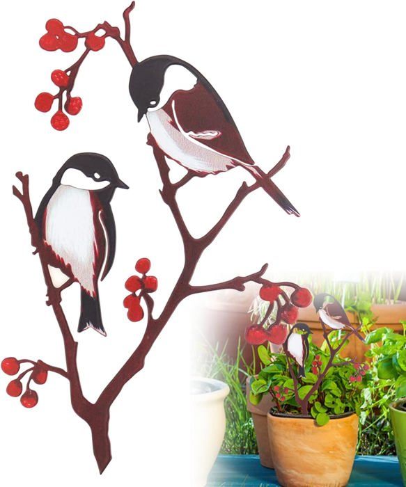 Décoration De Jardin Oiseaux Rouillés Oiseau Métal Décoration Metalbird ...