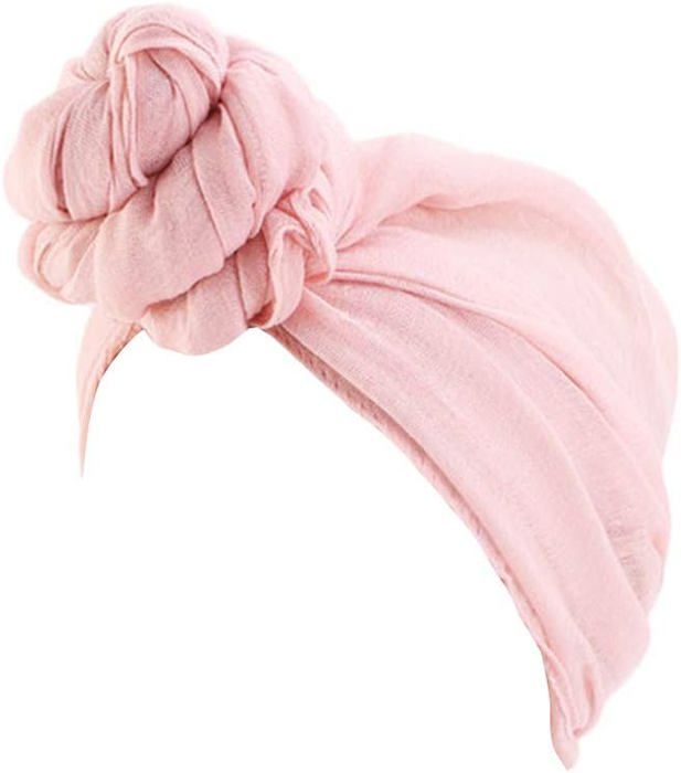 Bonnet Turban Chimio Femme - 3 Pièces En Coton Doux - Pour Perte De Cheveux, Traitement Cancer, Nuit - Taille Unique Ajustable