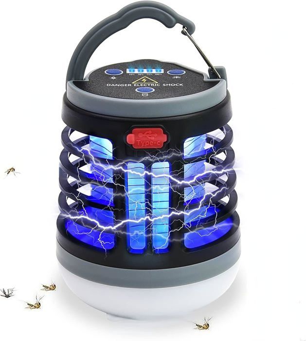 Lampe Anti Moustique, Lampe Électrique Anti Insectes 4000Mah