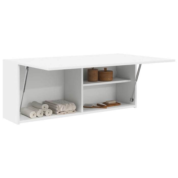 vidaXL Armoire murale de bain blanc 100x25x40 cm bois dingénierie 860103
