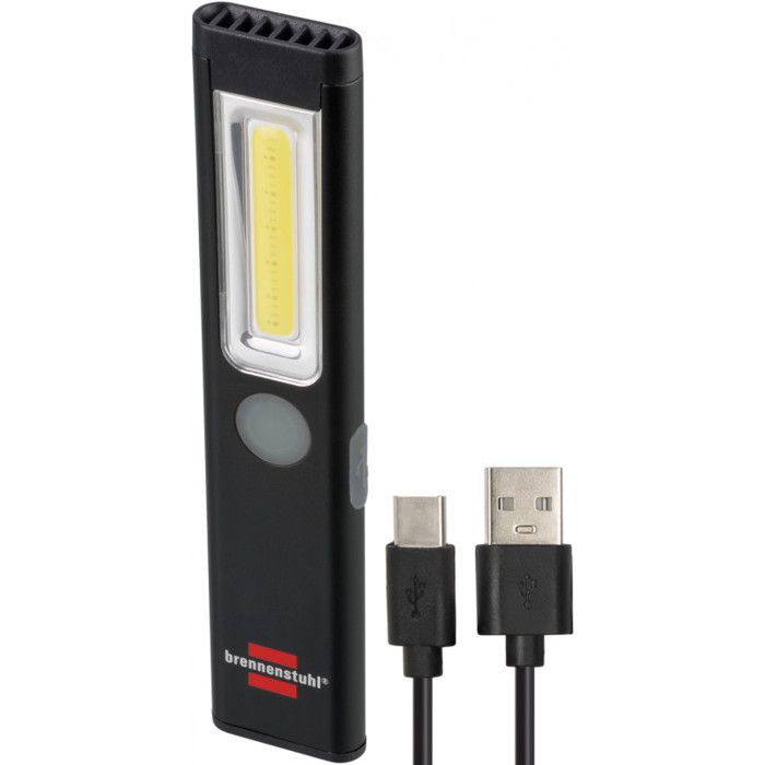 Lampe de poche - BRENNENSTUHL - PL 200 AC - Rechargeable - 200 lm - 10 pièces dans un présentoir