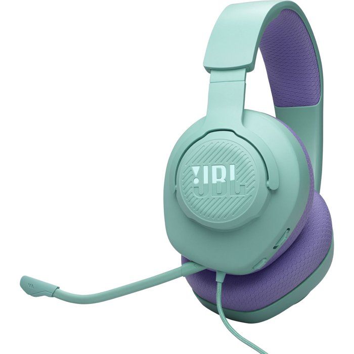 Casque de jeu filaire - JBL - Quantum 100M2 - cyan - son QuantumSOUND - microphone focalisation voix