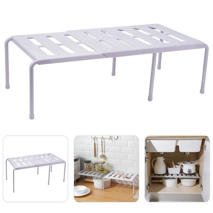 2 Pièces Étagères De Rangement Extensibles FGXY - Cuisine, Salle De Bain Et Placard