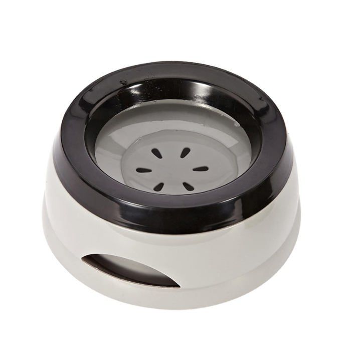 Gamelle Flottante Anti-Débordement et Anti-Étouffement pour Chien Chat Chiot (Gris)