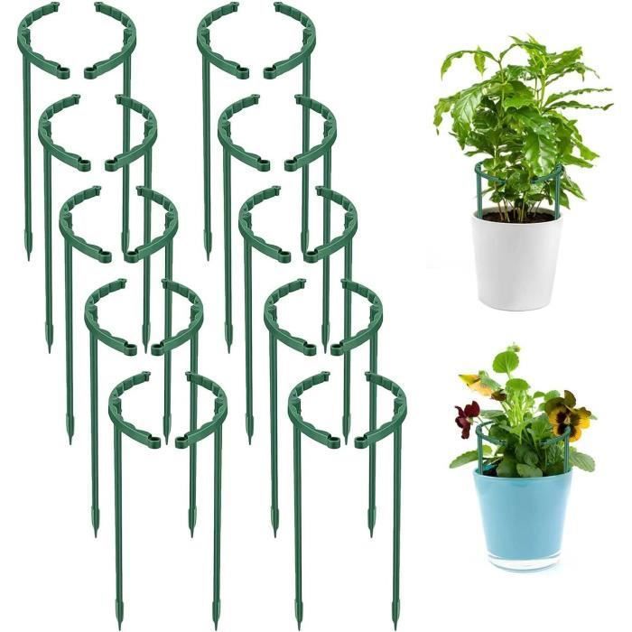 UCLEVER Lot De 60 Tuteurs Pour Plantes Intérieur, 40cm Tuteur Orchidée, 20 Tiges Clips Fixation Croissance, Protègent Plantes Inclinaison