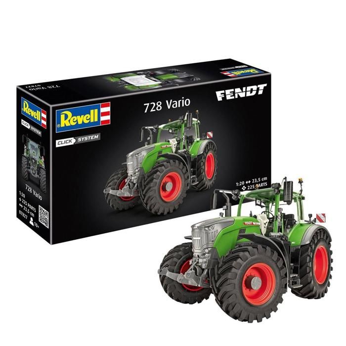Maquette tracteur - FENDT 728 Vario Gen7 - Système Click - Moteur détaillé - Échelle 1:20