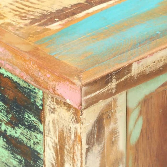 Multicolore Table console - CLARENCE - Meuble couloir - 120x40x75 cm - Bois solide de récupération CC318