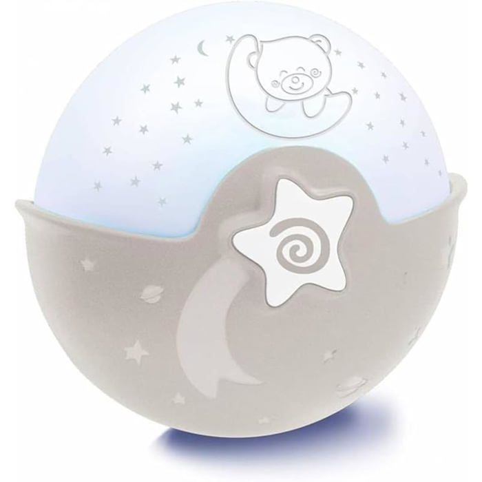 INFANTINO Soothing Light and Projector - Clip-on Night Light with Grow-With-Me Design Starry Night Projector and Tab FLIGHT VALISE
