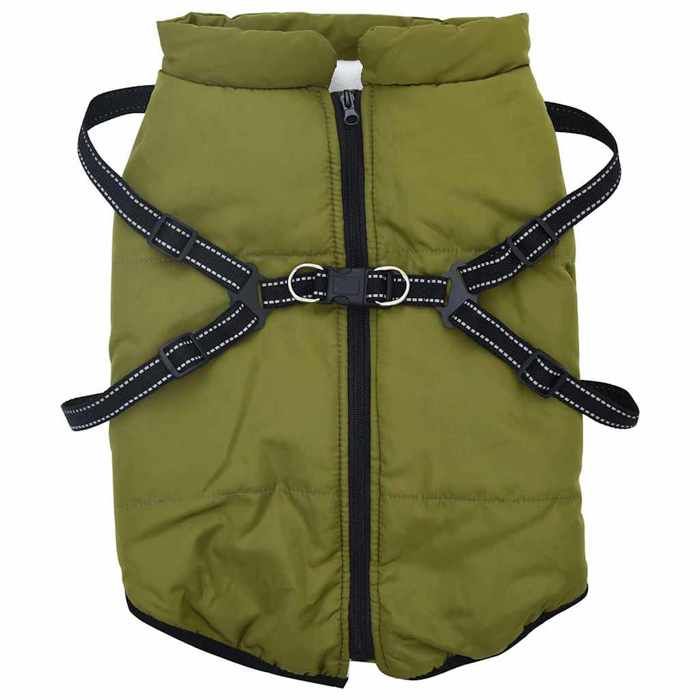 SWEET®Manteau pour chien MVS - coupe-vent - Veste pour chien Vert armée 3XL Fleece et Polyester EU26_570070