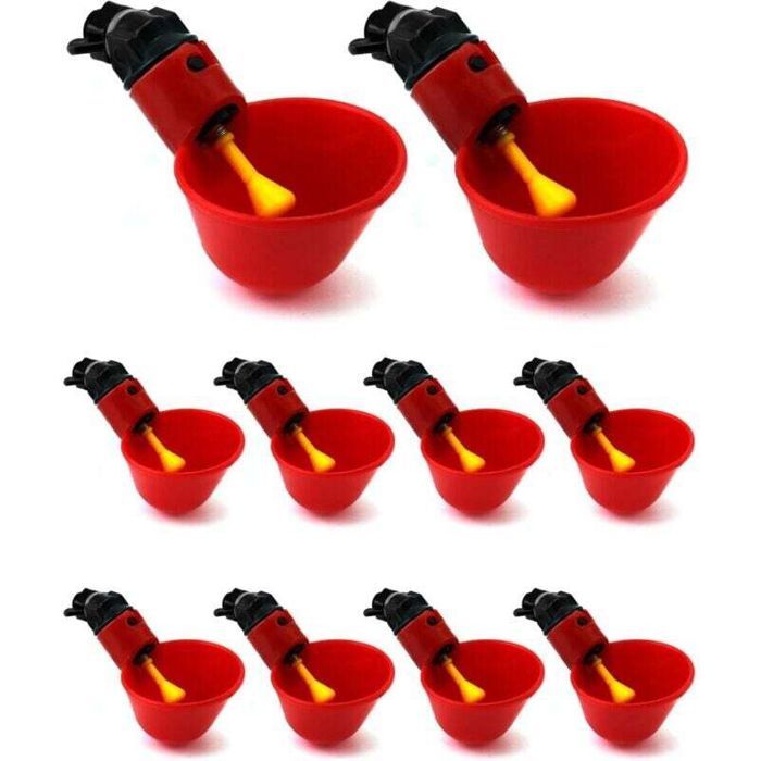 Abreuvoir automatique pour volailles pour poulets canards oies fermes avicoles poulets de chair abreuvoir en plastique seau à boire