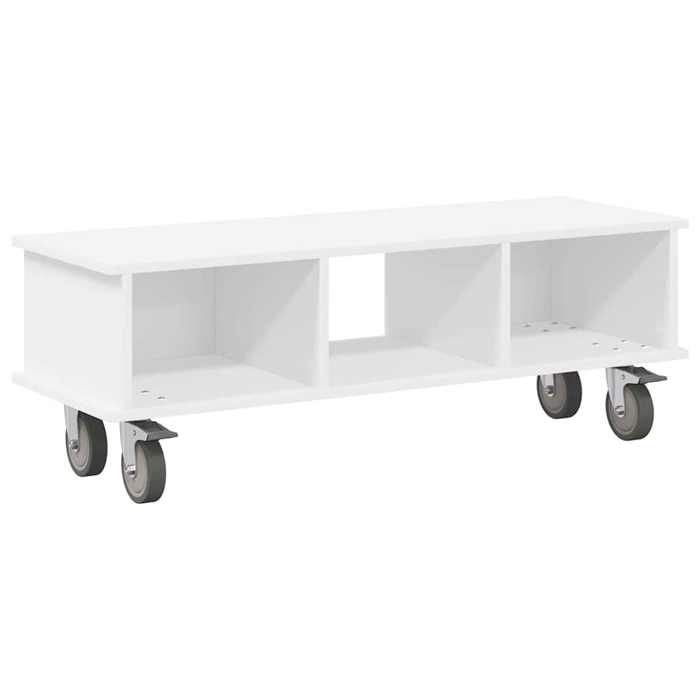 En solde Meuble TV pour Télévision - CLOUD - Meuble Télé Bas - Blanc 100x35x35 cm Bois dingénierie LL5543