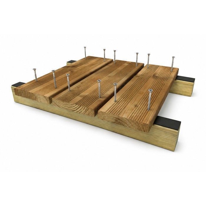 Kit terrasse bois - LE BOIS MALIN - 30 m² - Pin du Nord classe 4 - Lames réversibles - Lambourdes & vis inox