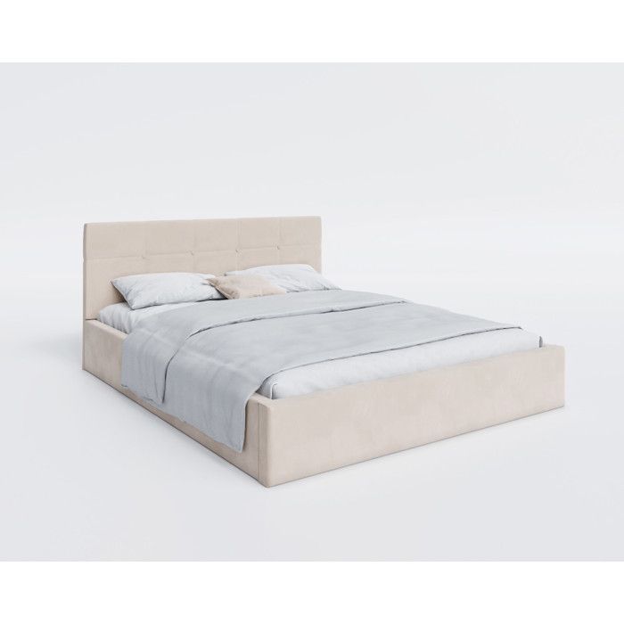 Lit coffre RINO 120 x 190 cm - Sommier inclus Beige Lit coffre RINO 120 x 190 cm - Sommier inclus Beige