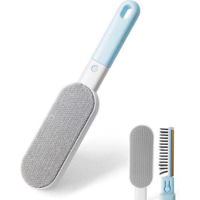 4-en-1 Rasoir Anti-Bouloche Brosse Double Face Brosse Ramasse Poils Idéal pour Vêtements Canapés et Tapis .
